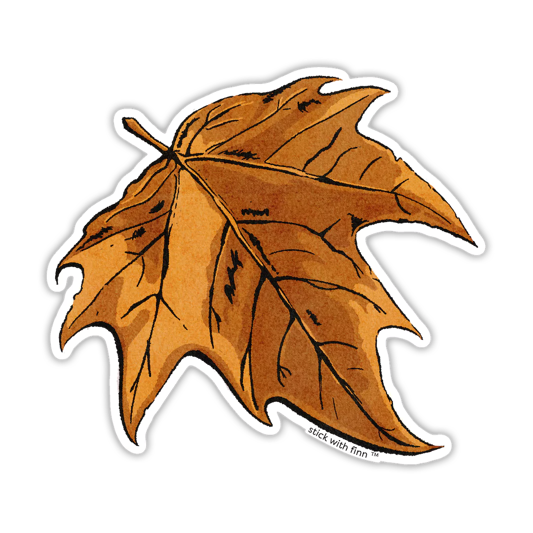 Cozy maple leaf sticker clipart background