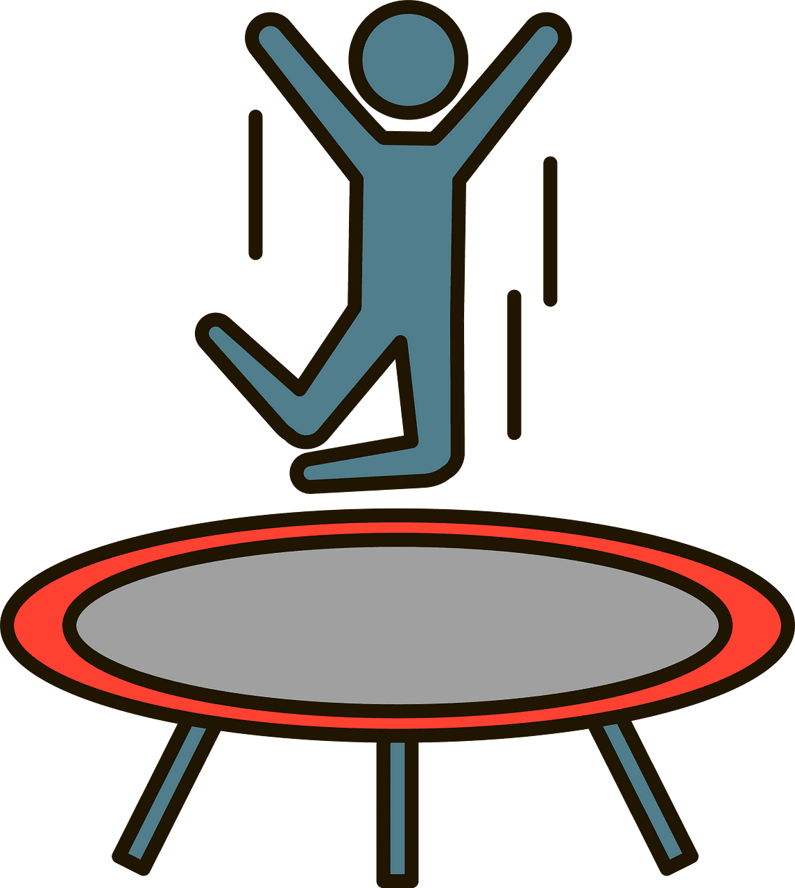 Jump trampoline vector clipart images 2