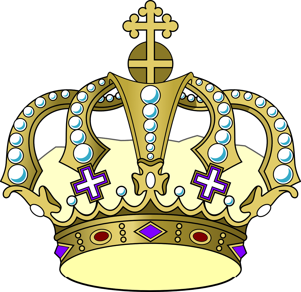 King crown retro vector graphic clipart