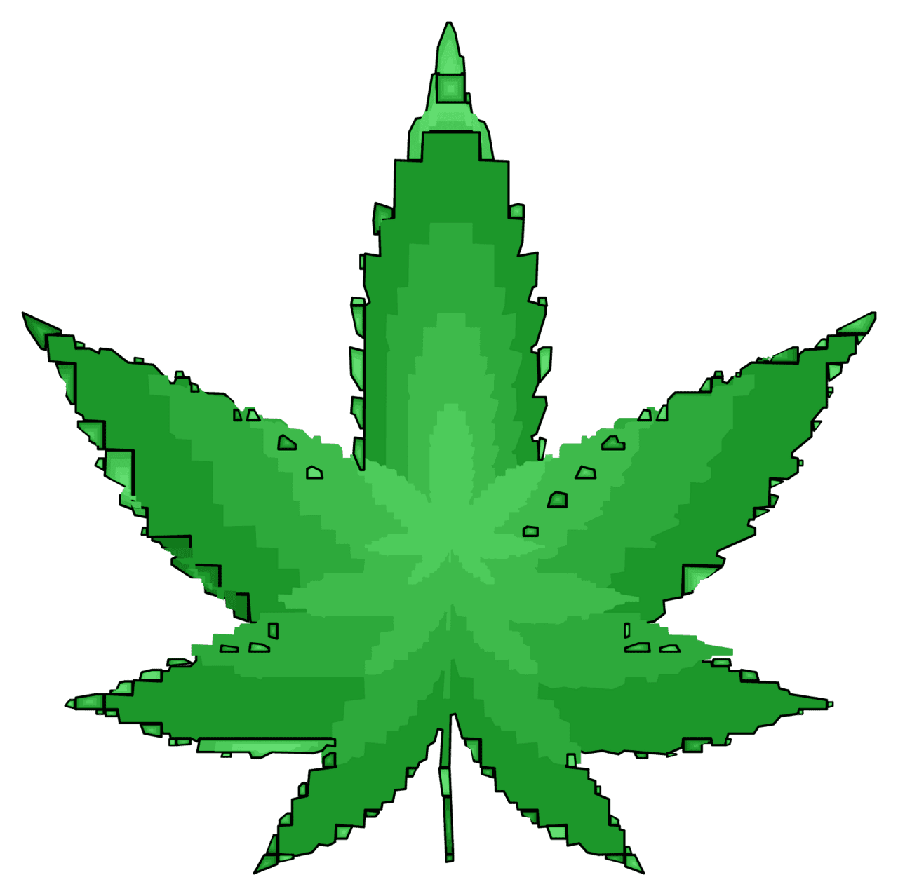 Marijuana leaf weed clipart transparent