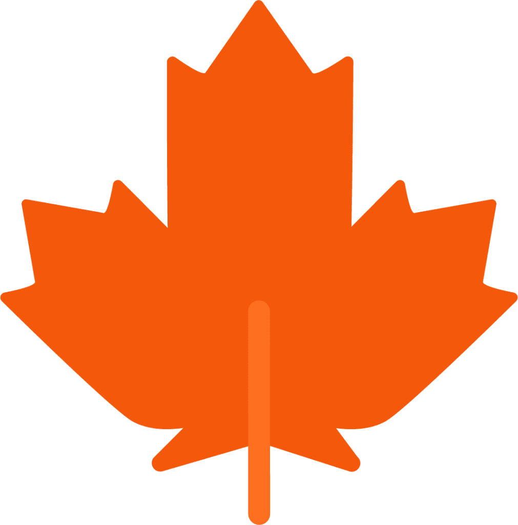 Maple leaf emoji for clipart vector