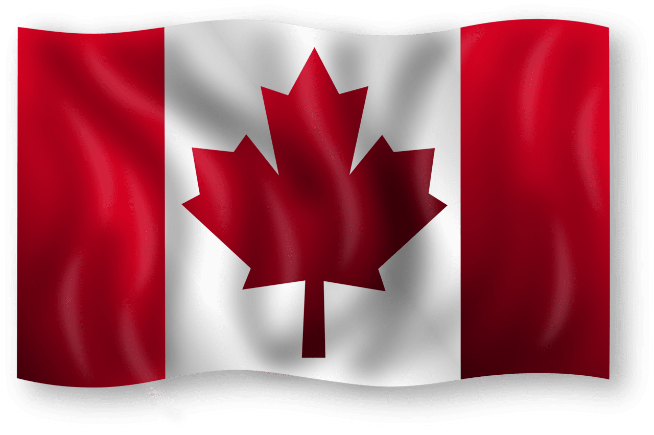 Canada flag national symbol maple leaf red white clipart all vector