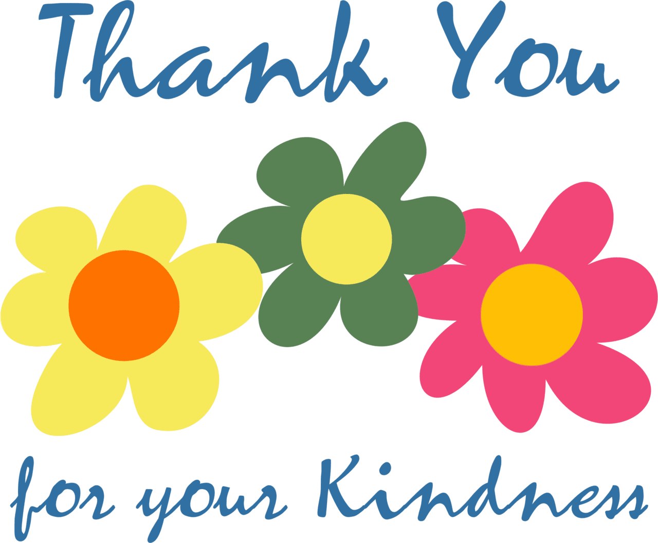 Kindness thank you daisies clipart background