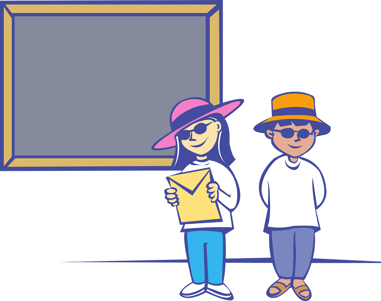 Imagery blackboard classroom clipart image