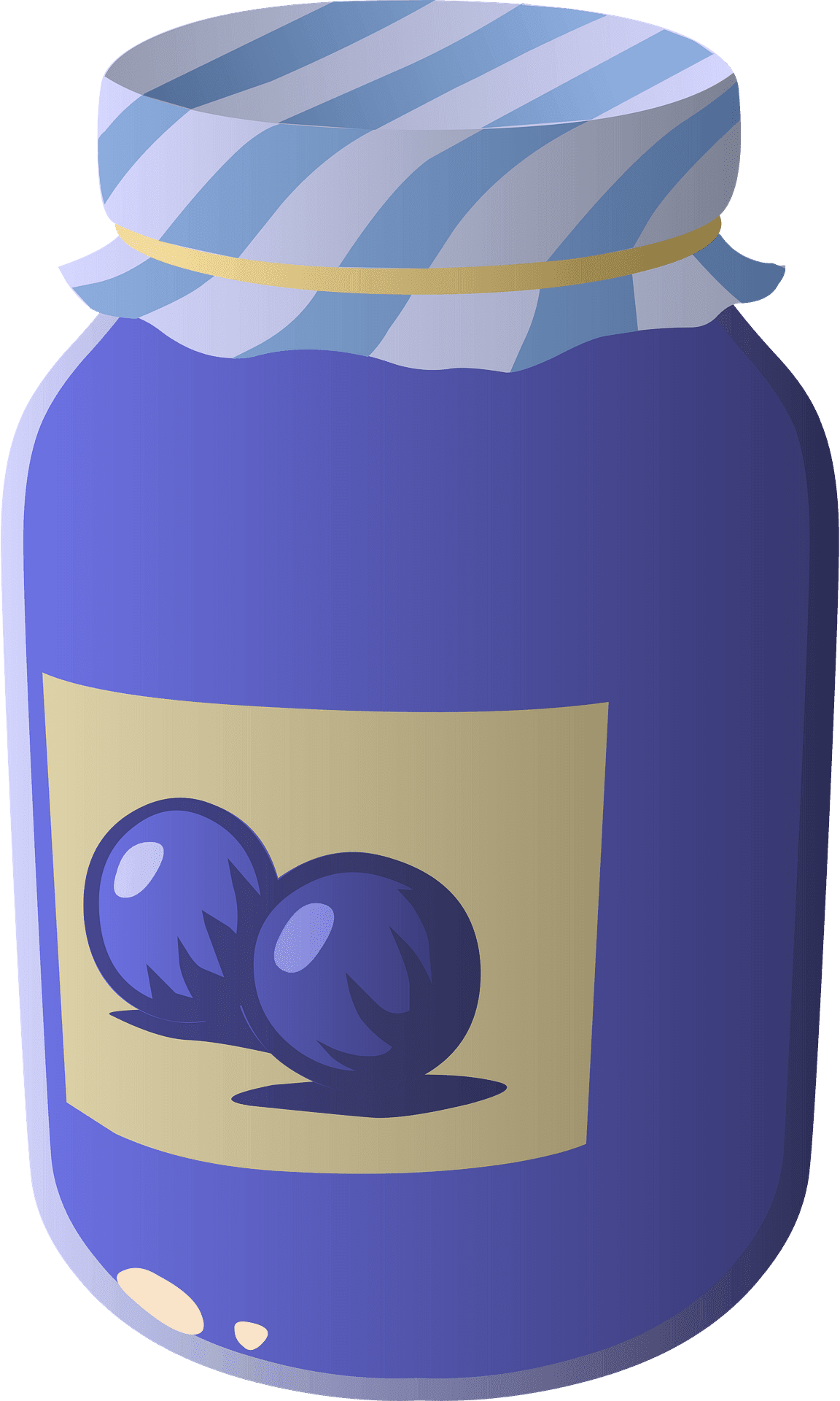 Strawberry jam jar color fruit preserve isolated vector clipart