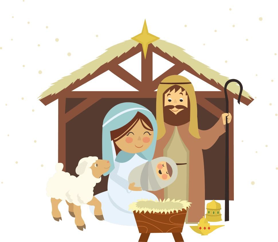 Manger scene nativity images clipart 2