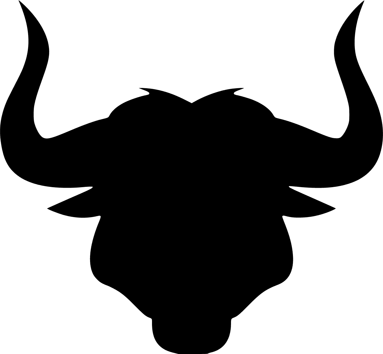 Longhorn cow head vector graphics clipart