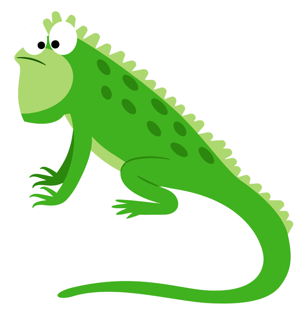 Iguana reptile open farm clipart logo