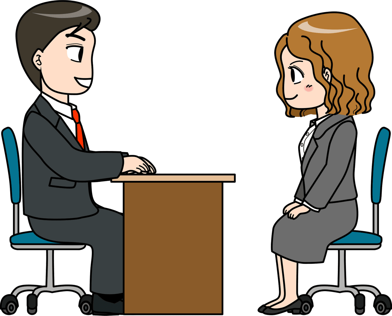 Employment interview vector clipart images