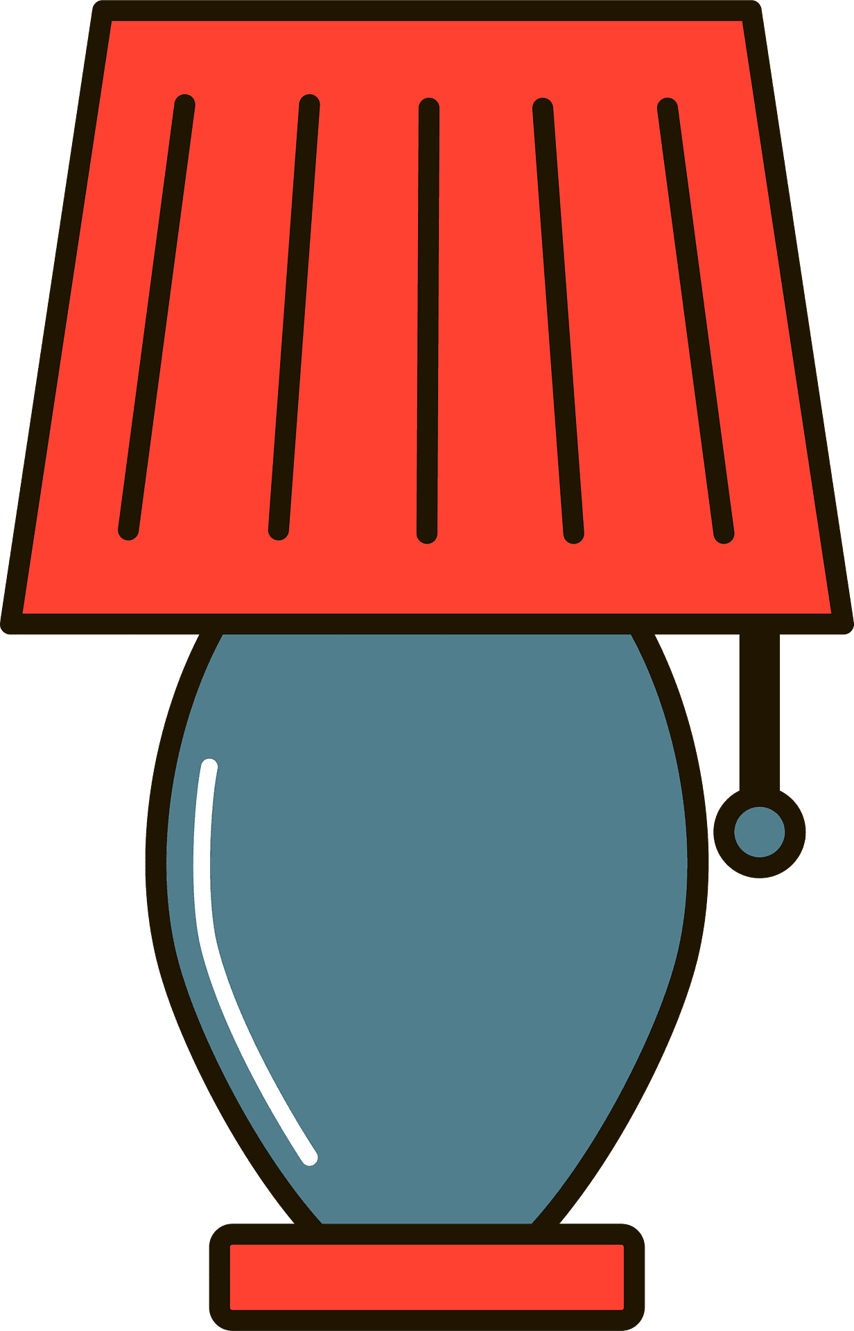 Bedside lamp vector clipart images 3