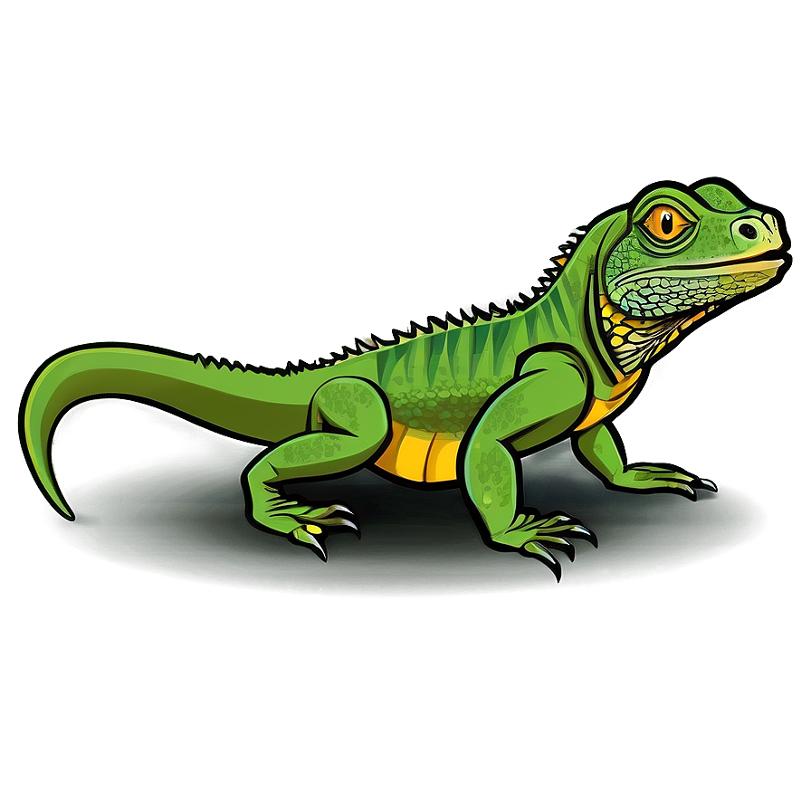 Cartoon iguana pfi clipart photo