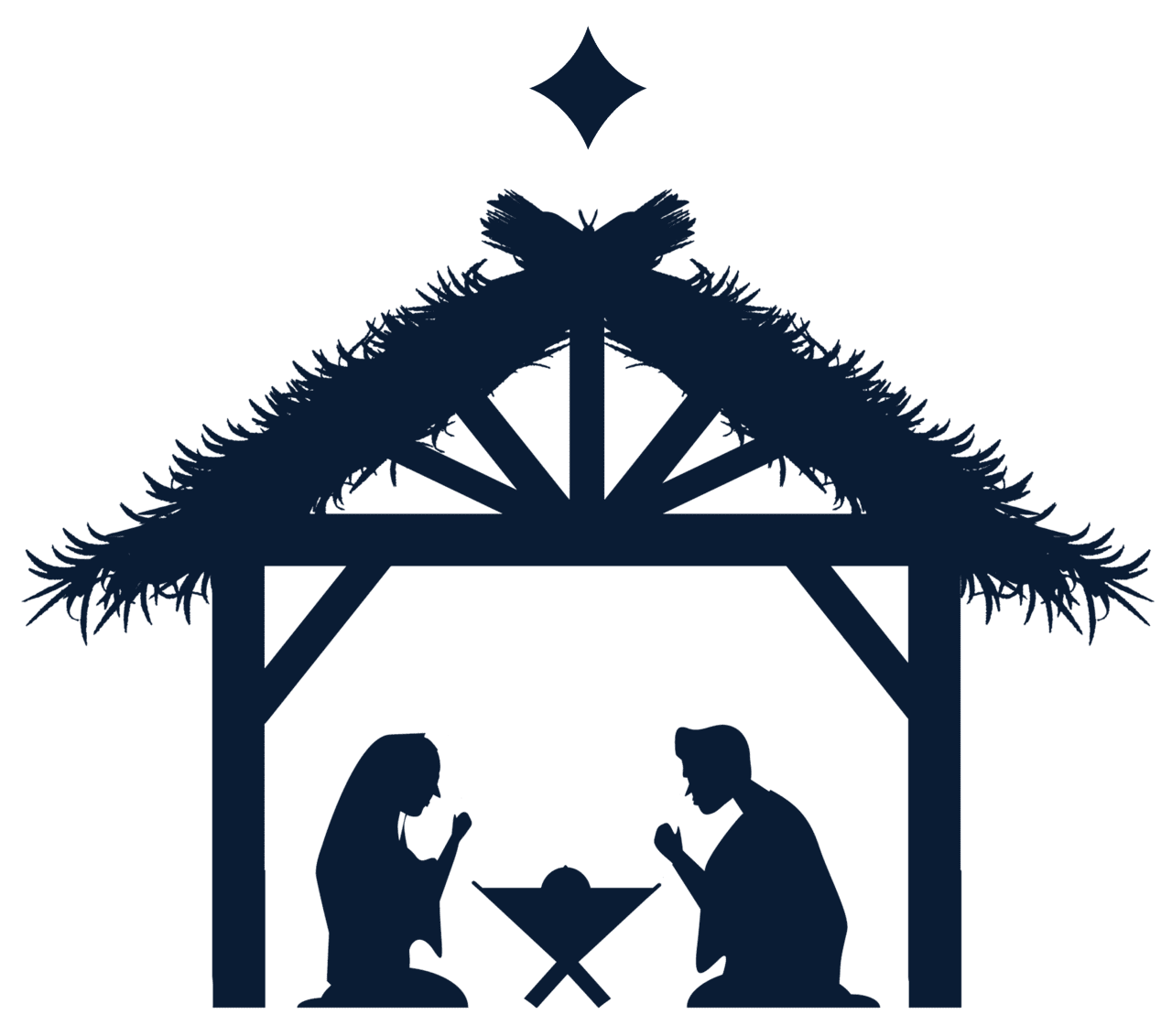 Manger scene christmas novena sisters of the blessed sacrament clipart clip art