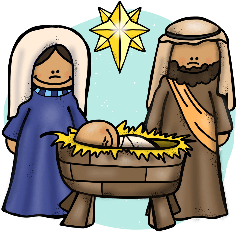 Manger scene christmas resources kids bible teacher clipart transparent