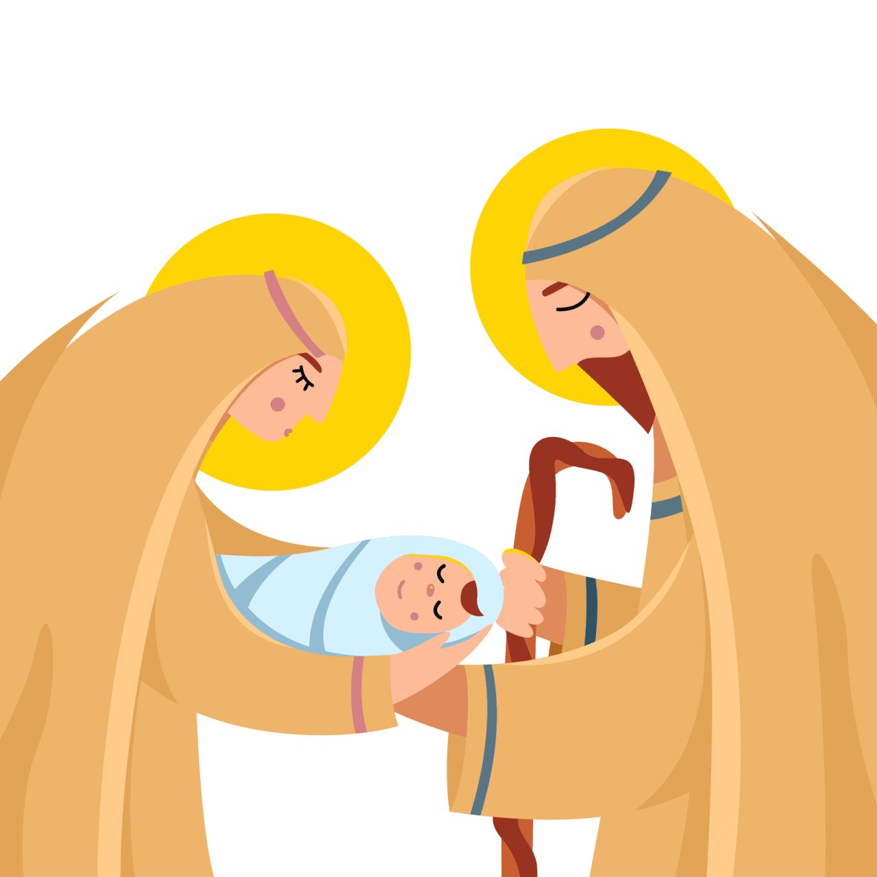 Manger scene christmas nativity vector clipart images 3