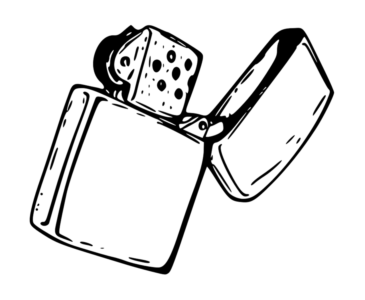 Zippo lighter drawing vector clipart