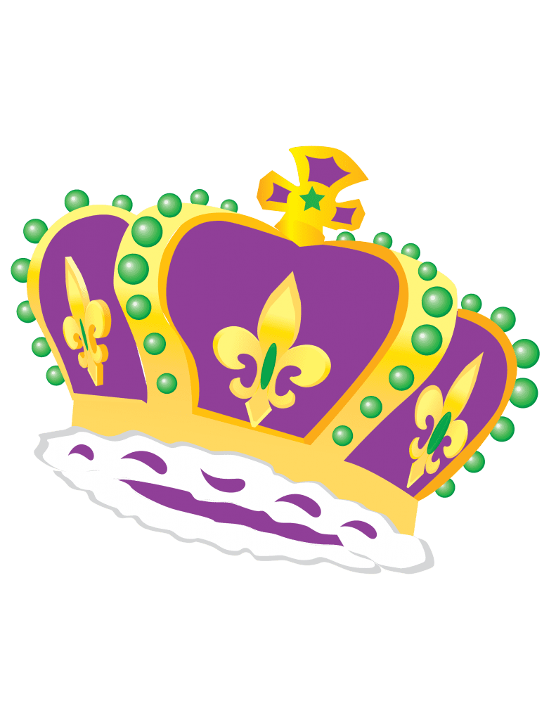 King crown mardi gras clipart new orleans vector