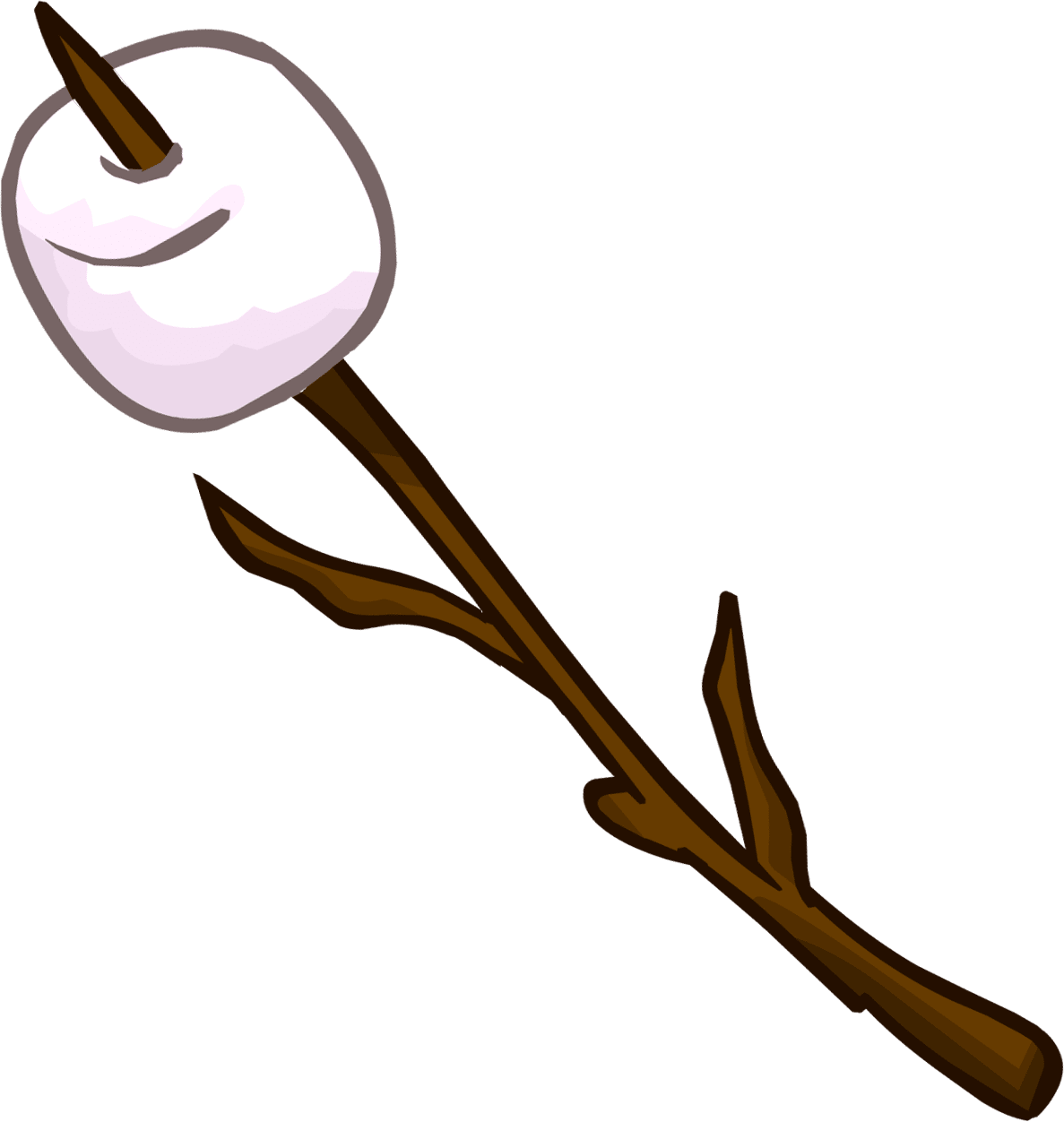 Pink marshmallow stick clipart picture