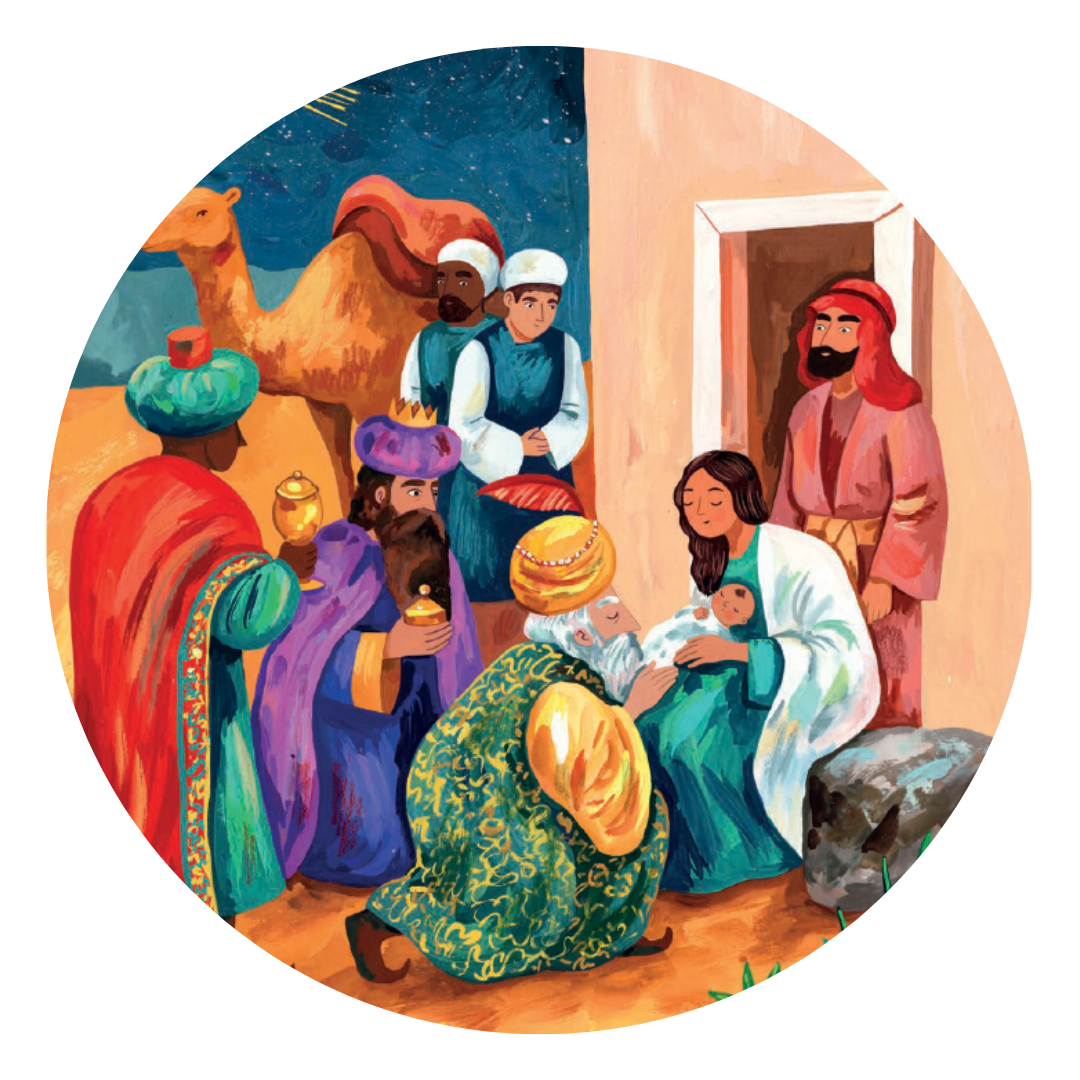 Manger scene jesus birth marketing pages clipart vector