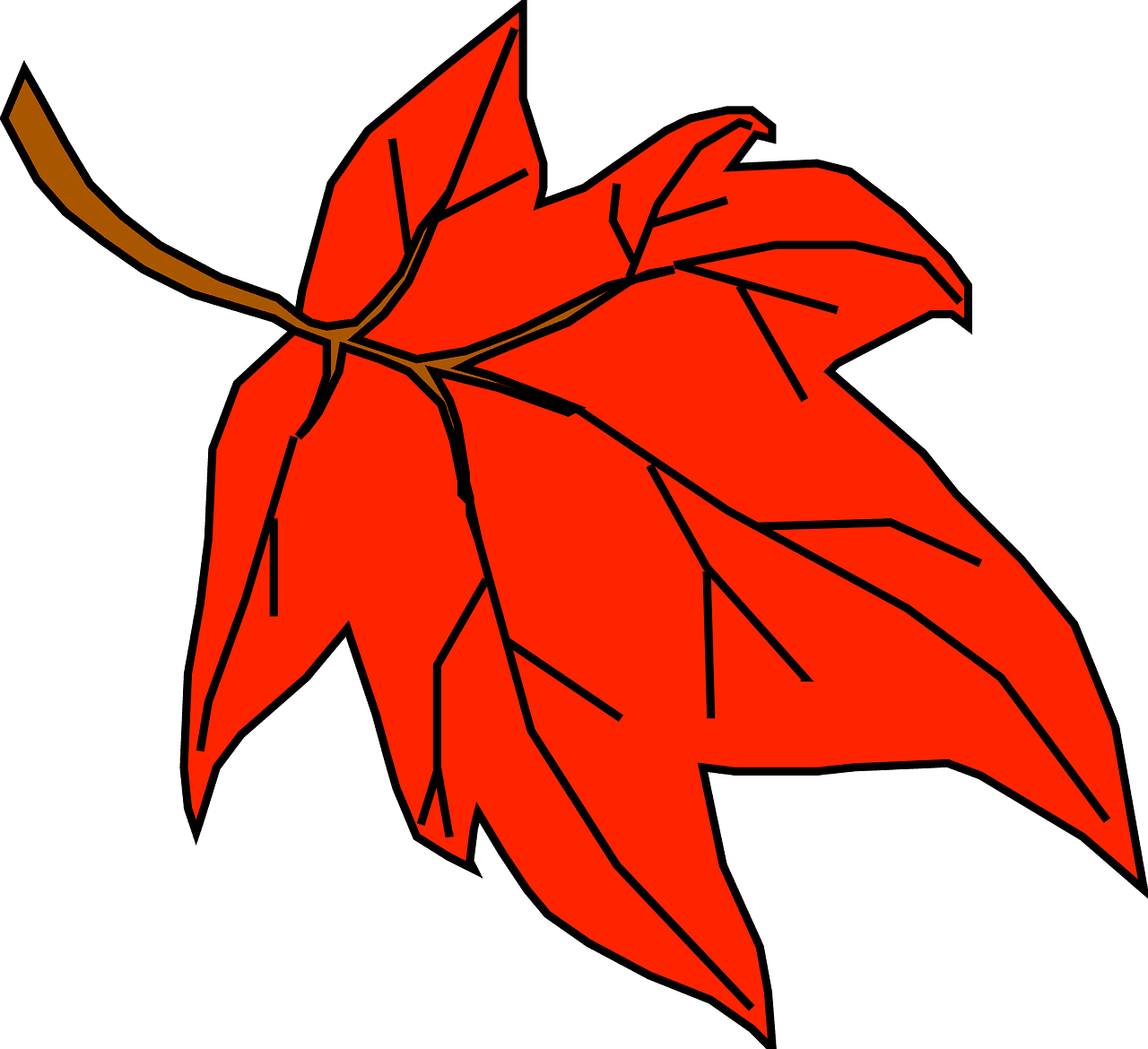 Maple leaf red vector graphic clipart