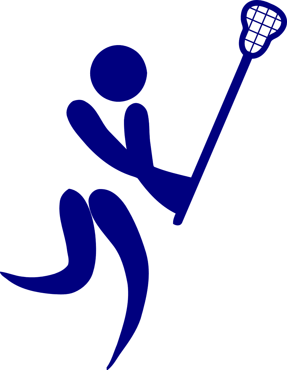 Lacrosse rush silhouette vector graphic clipart