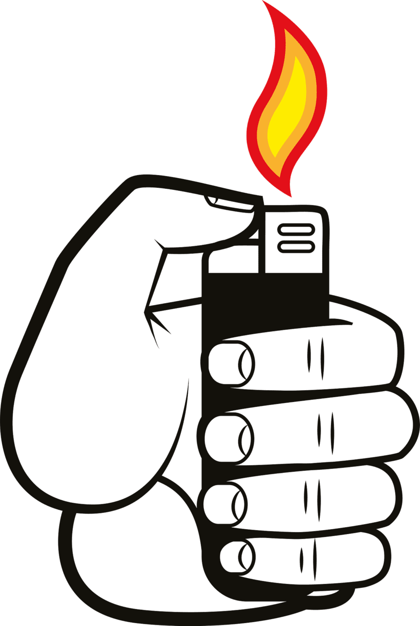 Lighter flame vector clipart images