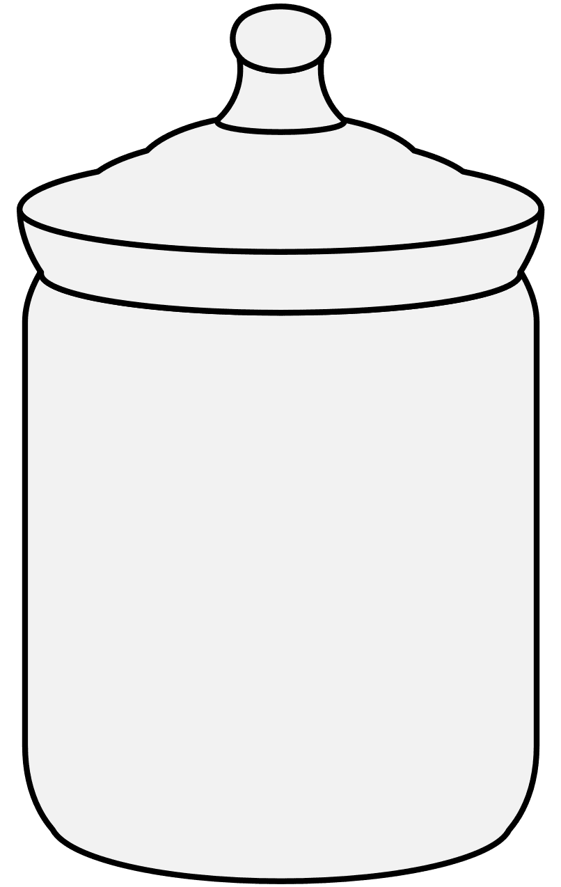 Apothecary jar traceable heraldic art clipart photo