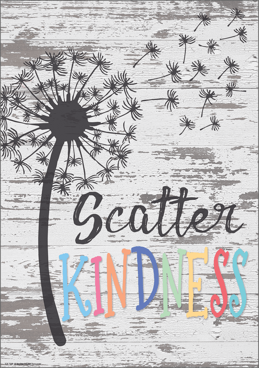 Scatter kindness positive poster clipart transparent