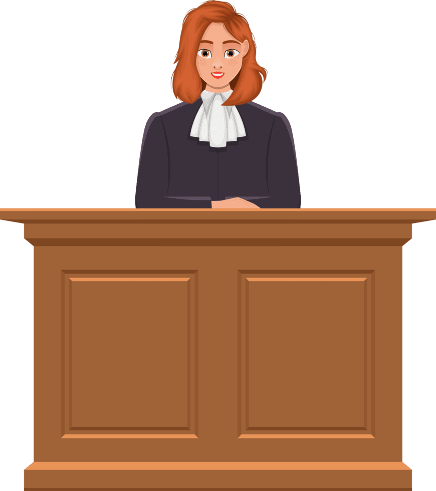 Lawyer judge woman clipart design vector