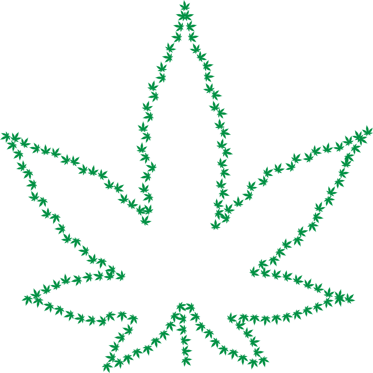 Marijuana leaf vector clipart images 5