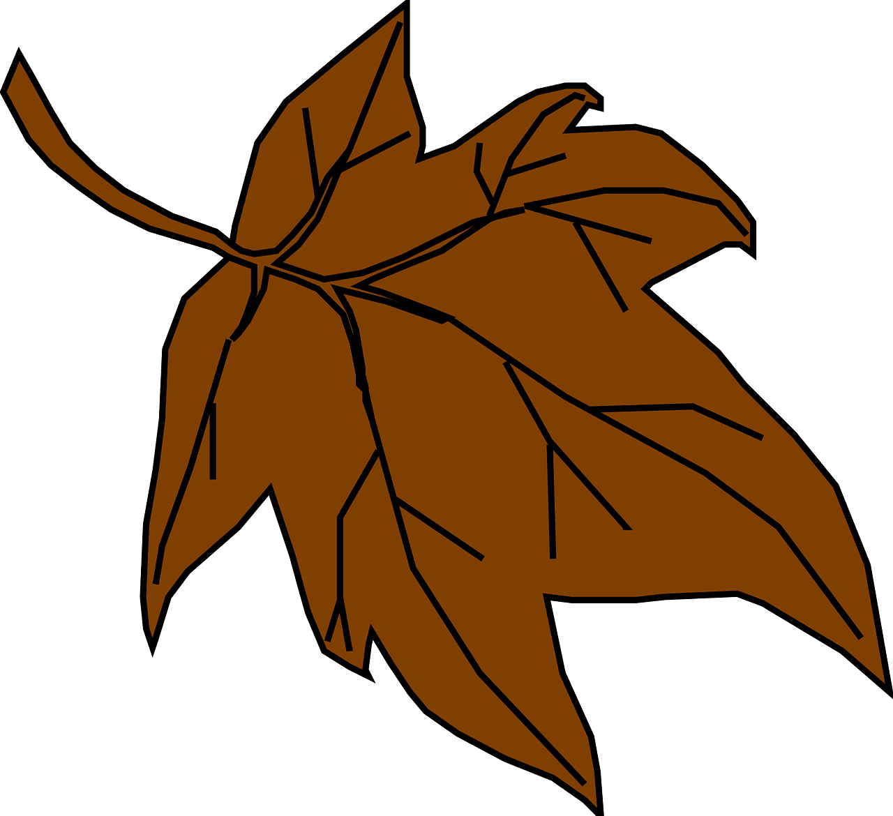 Maple leaf autumn vector graphic clipart 2