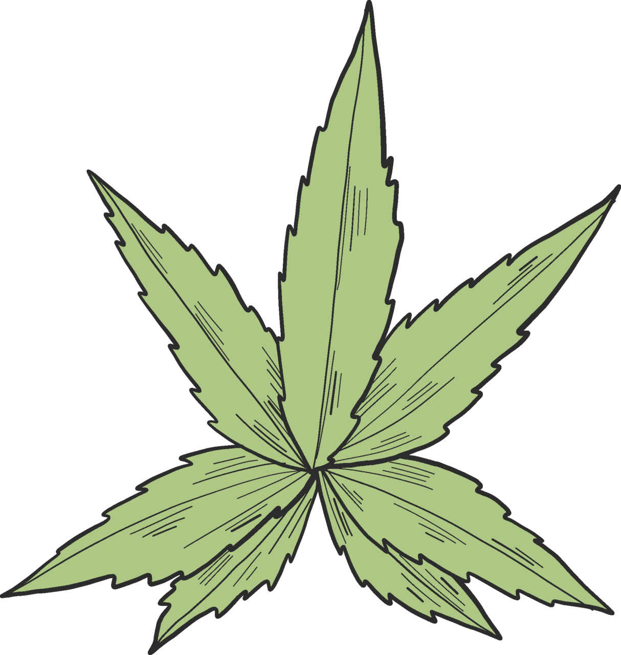 Marijuana leaf vector clipart images 7