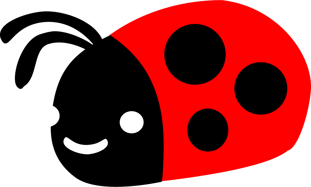 Lady beetle smiling ladybug vector clipart images