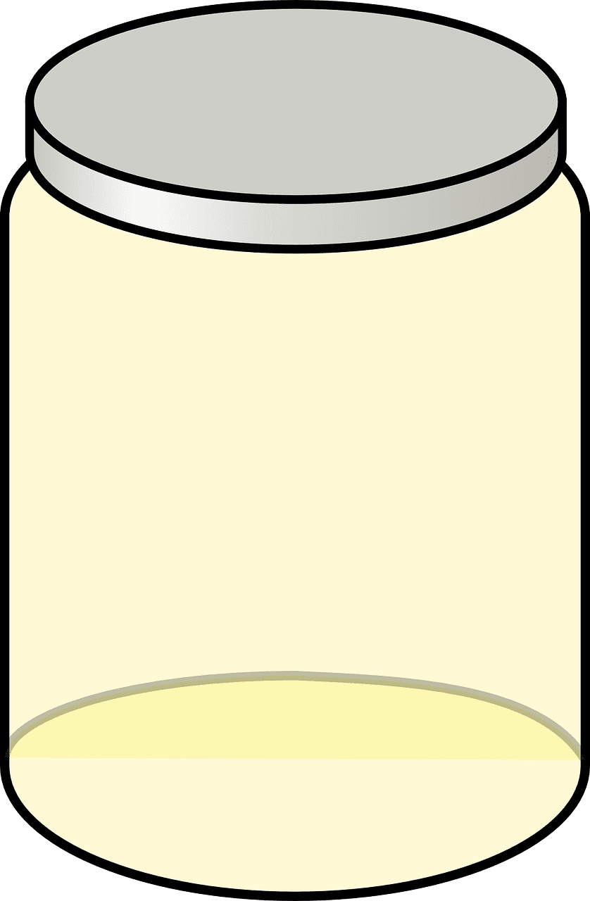 Jar empty closed vector graphic clipart